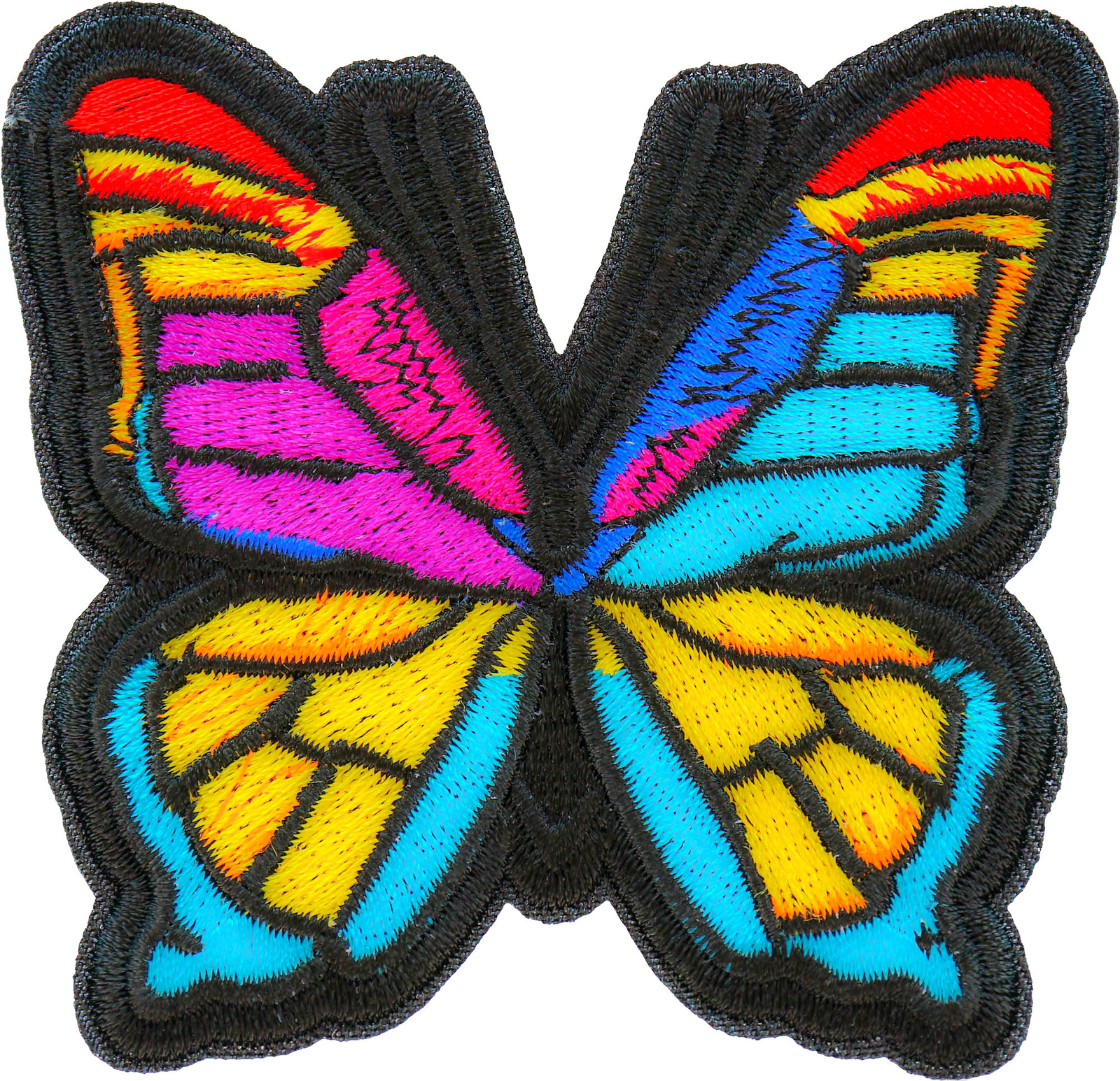Stained Gl Butterfly Iron on Patch - 3.25x3 inch - P7390