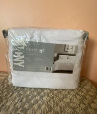 VC NY Home Carmen Queen Duvet Set 3-Piece White New With Tags @