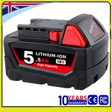 5.0AH Battery For Milwaukee M18 Li-Ion 18V High Capacity 48-11-1860 48-11-1860
