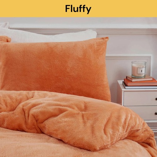 Super Warm Teddy Bear Fleece Thermal Quilt Doona Duvet Cover Set All Size Winter - Picture 7 of 16