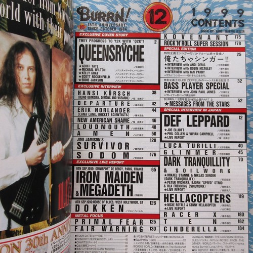 BURRN! December 1999 | JAPAN Hard Rock Heavy Metal Music Magazine QUEENSRYCHE - Imagen 4 de 4