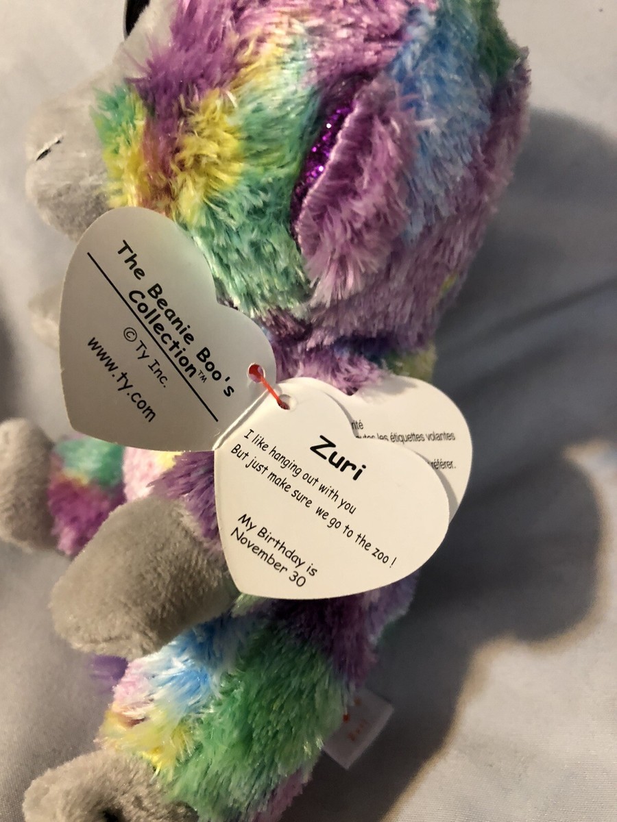 tutti様 TY Beanie Boos ZURI the Colorful Monkey 6”Plush Stuffed