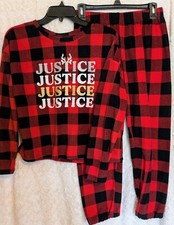 Justice- 2 piece PJ's /lounge set girls sz L 12/14