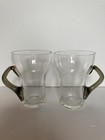 Set Of 8 Vintage MCM Glass Tumblers With Handles Amethyst, Blue, Amber, Smoke — photo 7