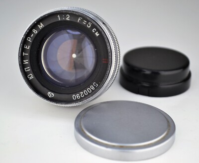 SERVICED! FIRST ISSUE USSR JUPITER-8M LENS f2/50, CONTAX RF MOUNT, S/N 5800290