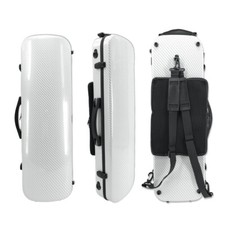 new 4/4 violin Case mixed Carbon fiber White case Light Sheet bag Code lock