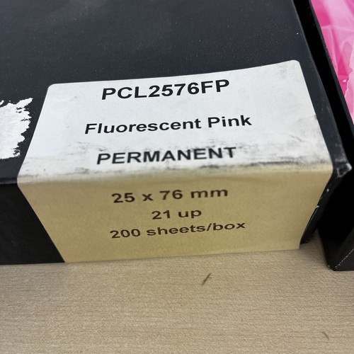 85 x PCL by Avery Selbstklebende Etiketten Neon Pink Orange PCL2576FP 21 pro Blatt - Bild 3 von 10