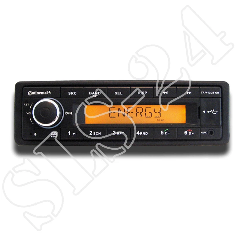 Continental TR7412UB-OR MP3 Car Stereo w. Bluetooth USB AUX-IN 12V