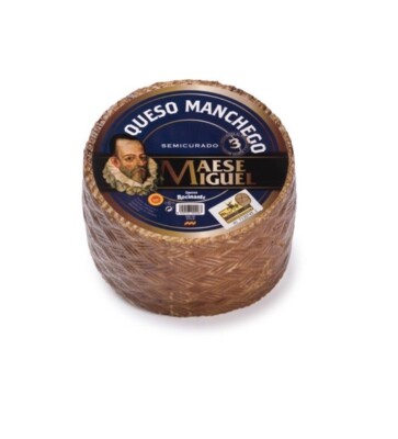 Manchego DOP Original cheese aged 3 Months - Whole Wheel of 6lbs