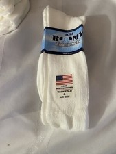 Diabetic White Socks Size 10-13 Acrylic Blend Made In USA Extra Roomy Comfort
