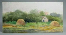 Watercolor on paper Hay Meadow by Egbert Cadmus American 1868-1939