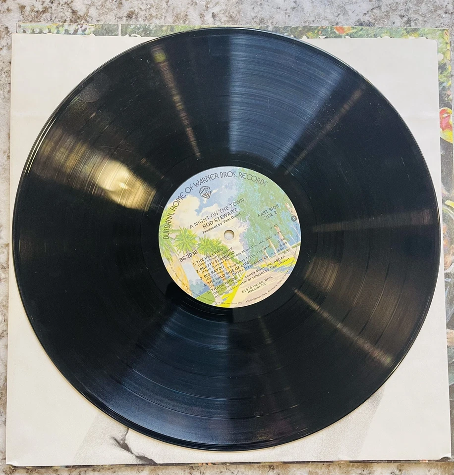 1976 Rod Stewart A Night On The Town WB Records Vinyl LP BS2938 - Image 3 of 3