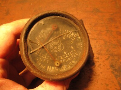 Gebr. Hardy Wien Manometer Luftdruckmesser Eisenbahn Straßenbahn Vakuumbremse 