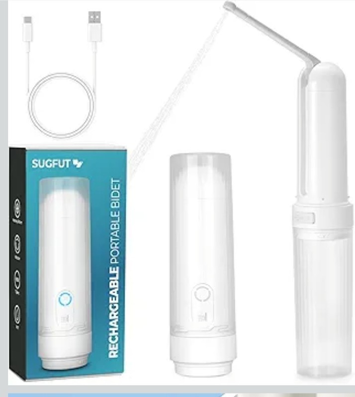 Portable Bidet for Travel USB-C Rechargeable Travel Handheld 3 Pressure Options