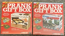 2 PRANK JOKE GAG GIFT BOXS 11.25"x9"x3.25" ~ DREAM GRIDDLE & EXTREME CHORES GAME