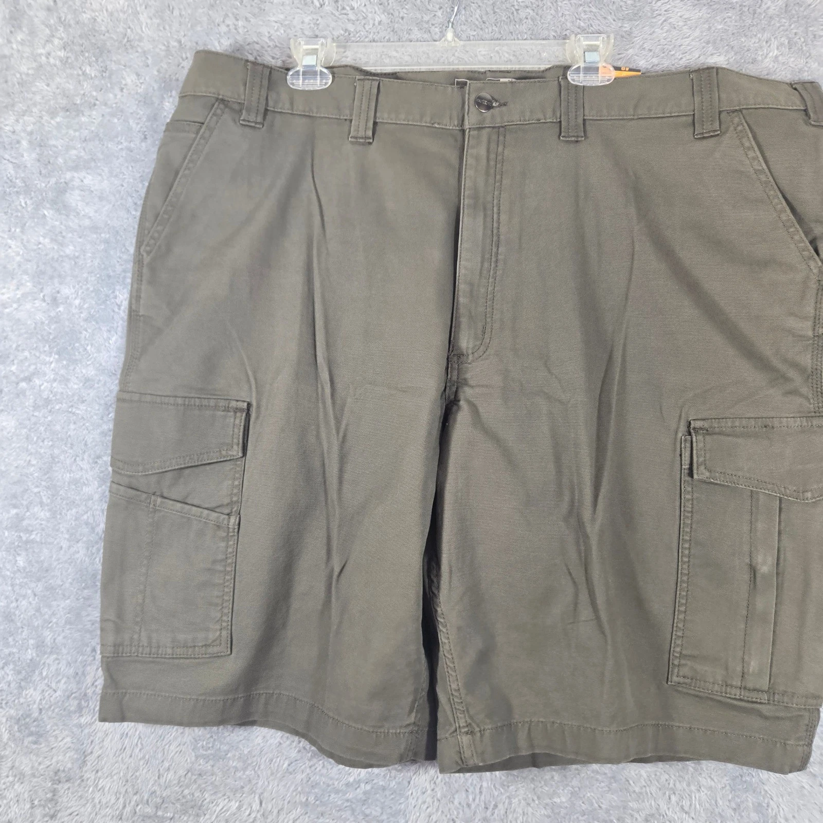 Carhartt Mens Rugged Flex Relaxed Fit Canvas Cargo Work Shorts BS3542-M Green 48