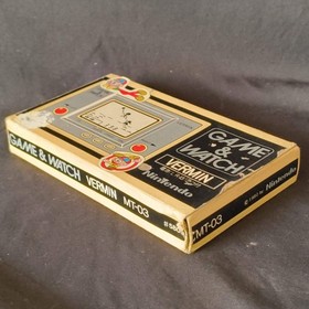 Vintage Nintendo Game & Watch VERMIN wide Screen, Manual, Box set, Japan Working