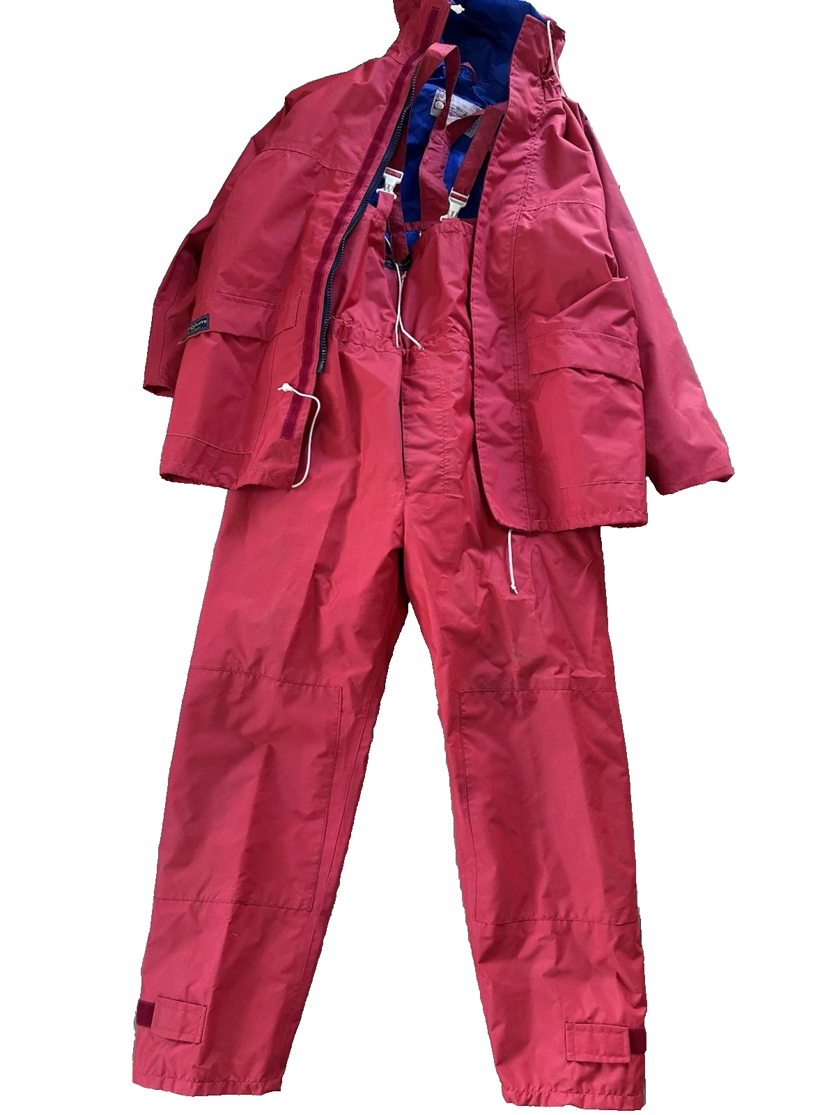 Henri Lloyd Mens Sailing Jacket & Bib Pants Fishing Marine Large Red Nylon