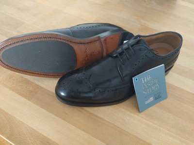 Herren Schuhe Clarks Oxford Brogues Gr 41,5 schwarz