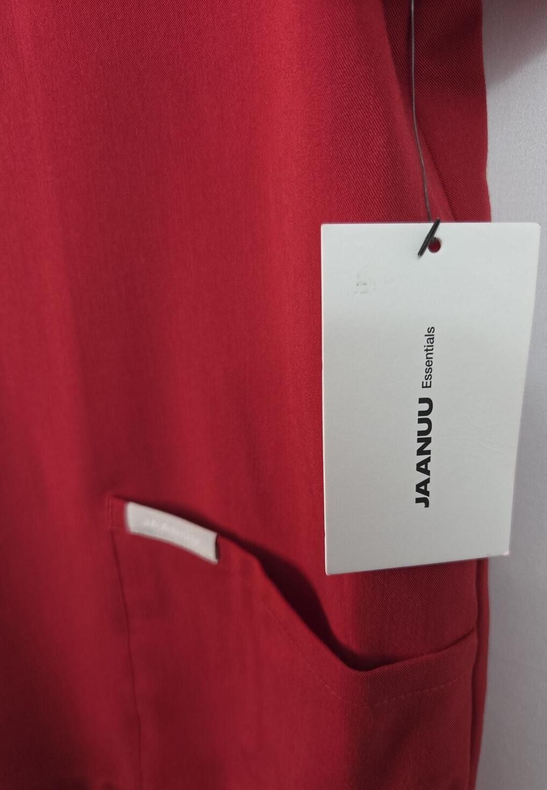 Jaanuu Essentials Red V-Neck Scrub Top Size S image 6