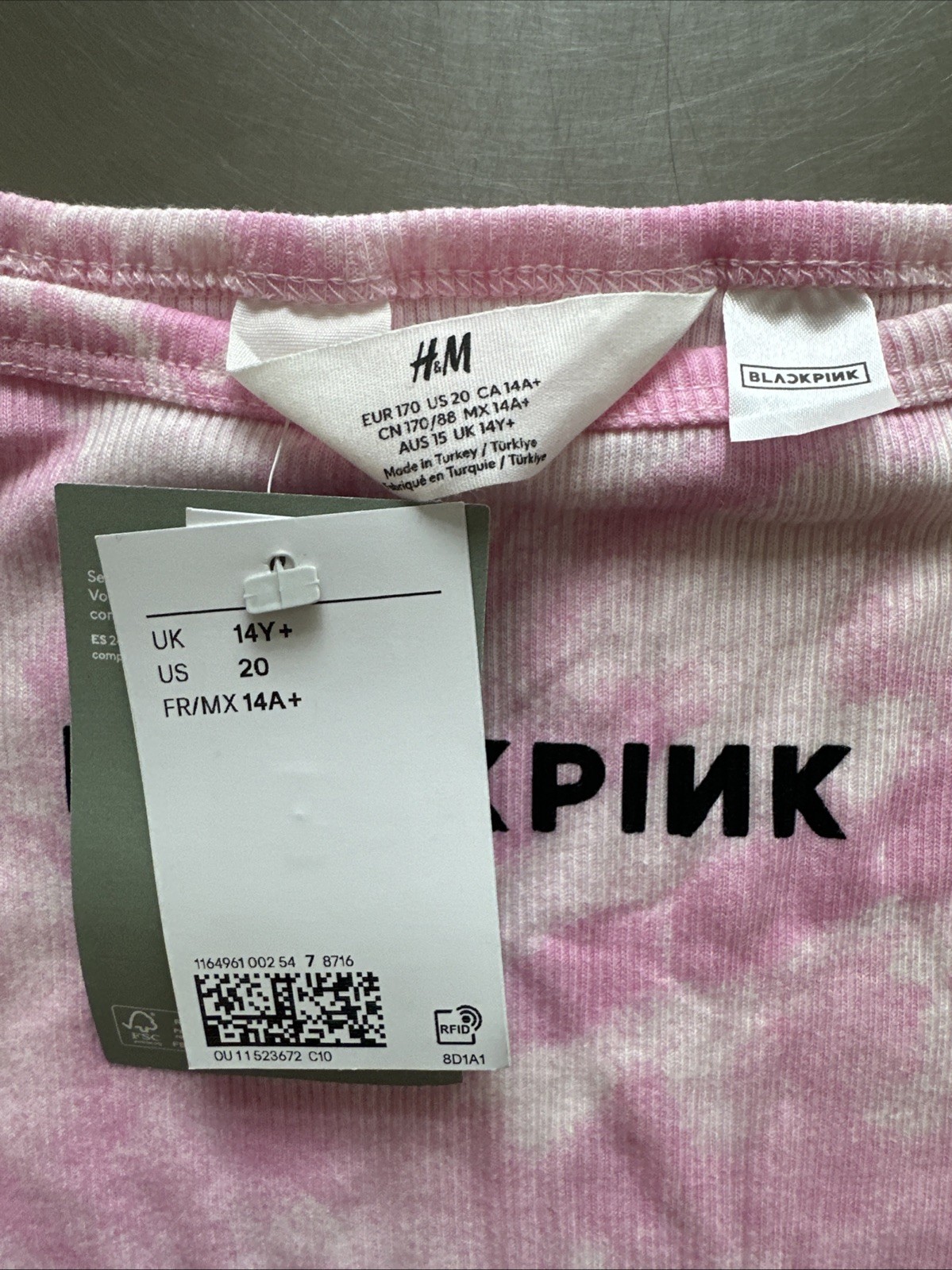 H&M Blackpink Dress Size 20 Girls Pink thumbnail 3
