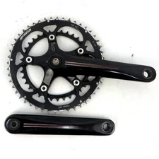 LASCO CR-2 CRANKSET Road Bike 172.5mm 691g 48-36t Black Double Ring