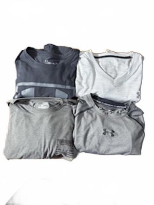 Under Armour T-Shirt 4 Pack Small Medium Gray Black Activewear Men's Excellent