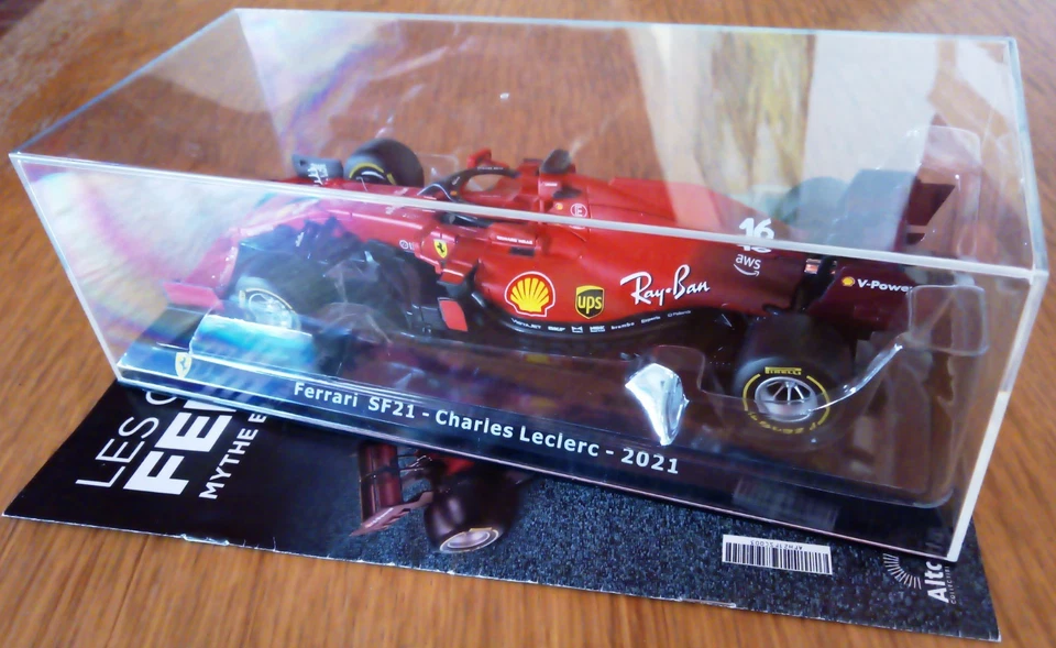 Ferrari F1 SF-21 Charles Leclerc 2021 Altaya scala 1/24 con teca e fascicolo NEW - Immagine 2 di 4