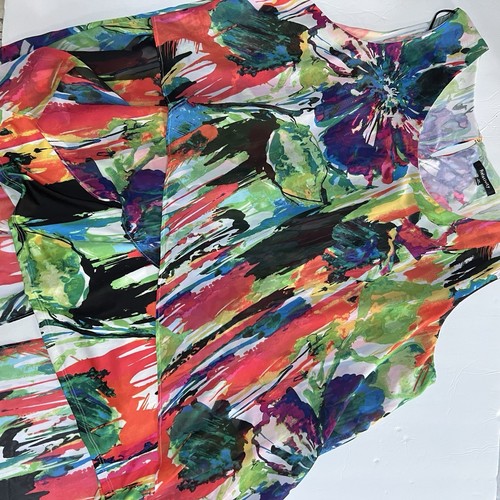 Relativity Floral Tunic Flowy Layered Top Plus Size 3XL - Picture 12 of 16