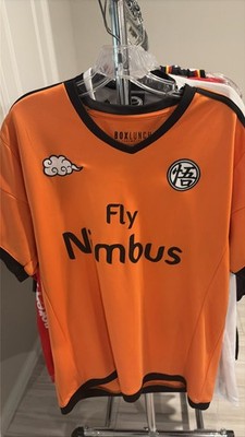 BoxLunch Dragon Ball Z Goku Fly Nimbus Orange Soccer Jersey Mens Large