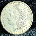 1885 CC Morgan Dollar  MS+++ White Full Feathers 100% Original Gradable Coin