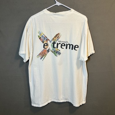 VTG Microsoft eXtreem T Shirt Adult XL White Oneita Computers Software Tech