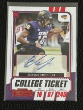 2021 Contenders Draft Picks College Game Ticket Purple Elerson Smith Auto