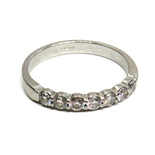 RING Platinum Diamond Wedding Anniversary Band size 8 Sparkly Solid 950