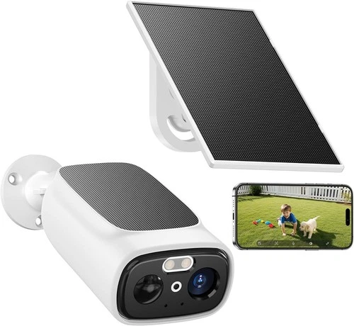 Solar Camera Security Outdoor - 100% Wire-Free Security Cameras Wireless