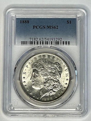 1888 Morgan Silver Dollar $1 PCGS MS62 ~ Bright White ~  Free US Shipping