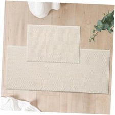 Chenille Bathroom Rugs Sets 2 Piece 17"x24" 20"x47", Non-Slip Bath Mats Set