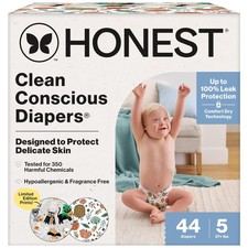 Honest Co. Clean Conscious Diapers Size 5 27 lbs 44-ct Leakproof