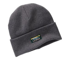 L.L. Bean Men s or Women s Knit Beanie, Charcoal Wide Cuff Warm Winter Hat, OS