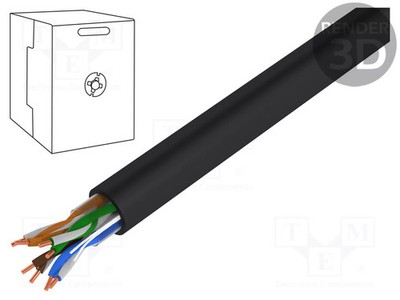 Leitungen Industrie Ethernet PE Cu Draht 5e 4x2x24AWG U/UTP