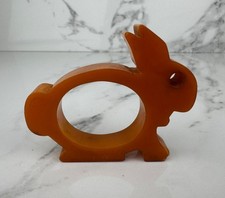Vintage Amber Bakelite Animal Rabbit Napkin Ring Holder – Art Deco Kitchenalia