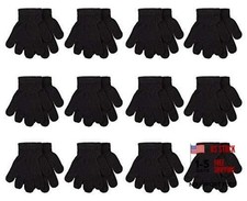 Toddler / Children Winter Knitted Magic Gloves Children 2-6 Years Blacks