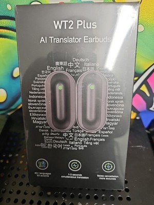 Timekettle WT2 Plus AI Language Translator Bluetooth Earbuds - New-Sealed 