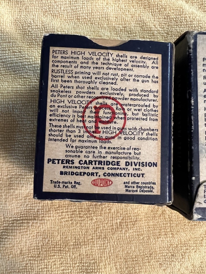 vintage peters shotgun shell boxes- 410& 20ga | eBay