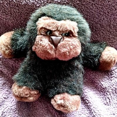 Vintage Grove International Gorilla Affe Schimpanse Stofftier Plüschtier 6 Zoll Retro