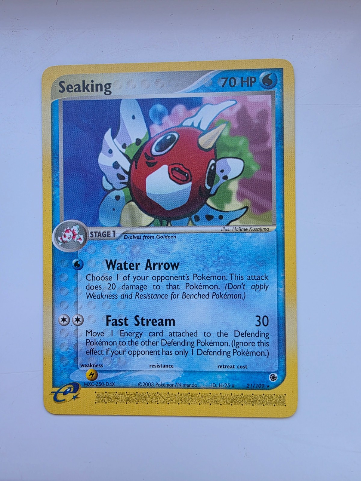 Seaking 21/109 Pokemon TCG Card EX Ruby & Sapphire Non-Holo LP