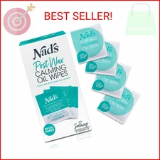Nad's Post Wax Calming Oil Wipes Refill Pack - 20 Wipes, After Wax Remover