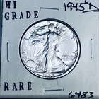 1945 D LIBERTY WALKING SILVER HALF DOLLAR HI GRADE U.S. MINT RARE COIN 6483