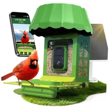  Smart Bird Feeder with Camera 2.5K HD, Solar Powered AI Bird Identifier 