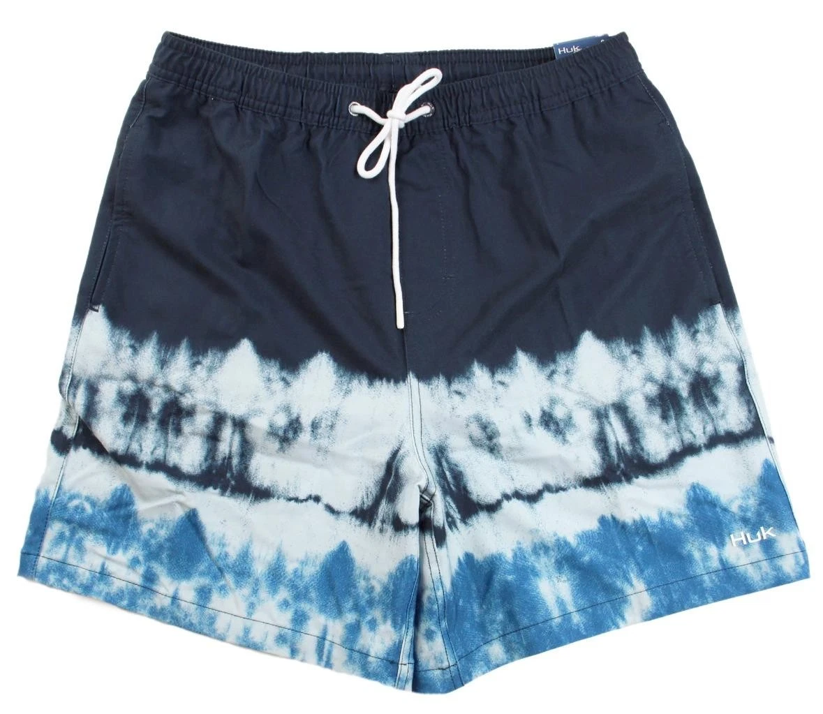 Huk Mens Performance Swimwear Bathing Suit S Swim Trunks Shorts Blue Tie Dye NEW